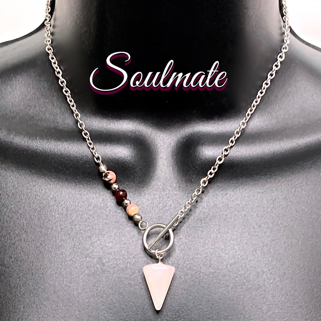 Soulmate Crystal Reiki Gemstone Energy Toggle Love Necklace - Spiritual Diva