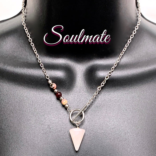 Soulmate Crystal Reiki Gemstone Energy Toggle Love Necklace - Spiritual Diva