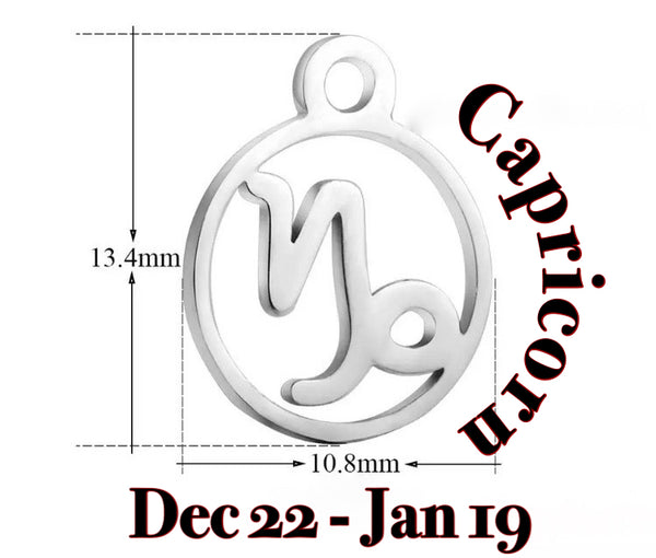 Capricorn Healing Crystal Astrology Zodiac Reiki Garnet Charm Bracelet - Spiritual Diva Jewelry