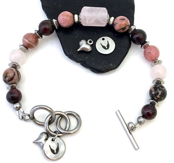 SOULMATE Attract Love Healing Crystal Reiki Angel Gemstone Bracelet - Spiritual Diva Jewelry