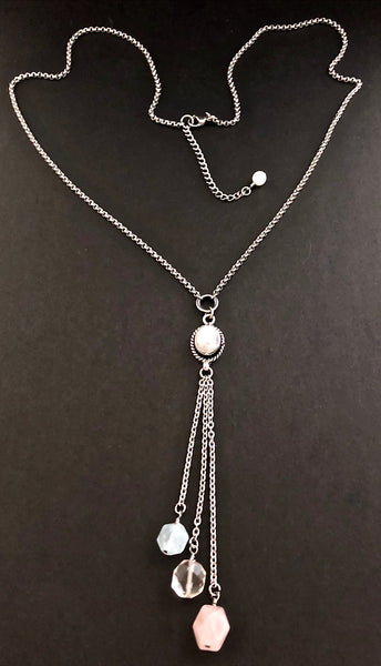 New Mother Healing Crystal Reiki Gemstone Moonstone Tassel Necklace - Spiritual Diva Jewelry