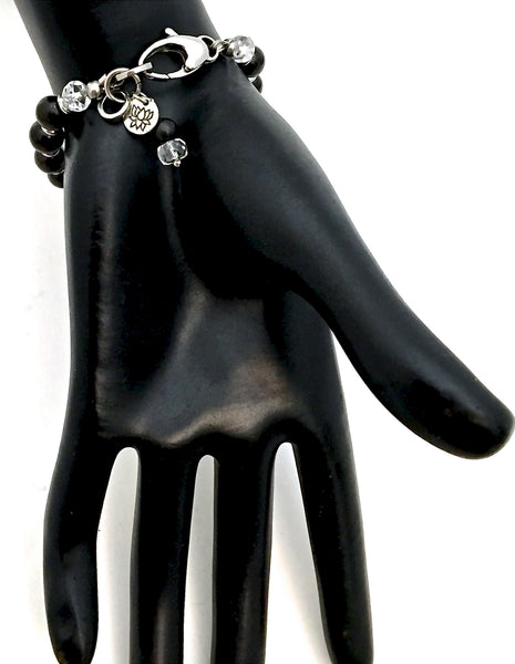 Shungite Clear Quartz Energy Healing Crystal Reiki Gemstone Bracelet - Spiritual Diva Jewelry