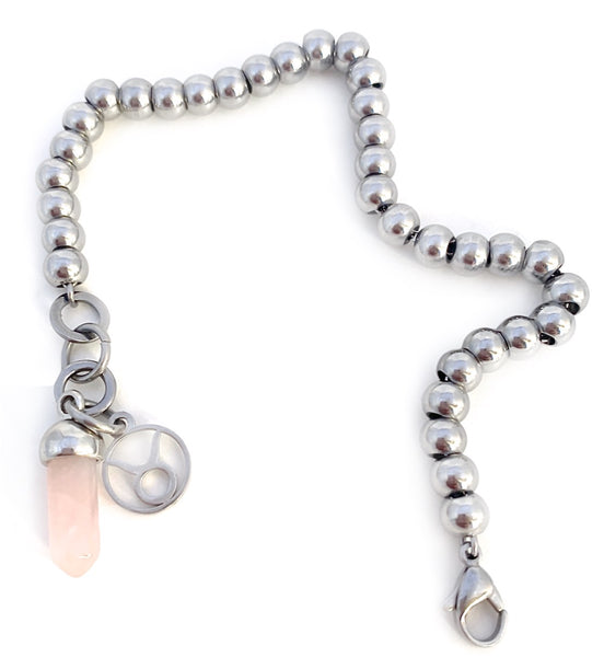 Taurus Healing Crystal Astrology Zodiac Reiki Rose Quartz Bracelet - Spiritual Diva Jewelry