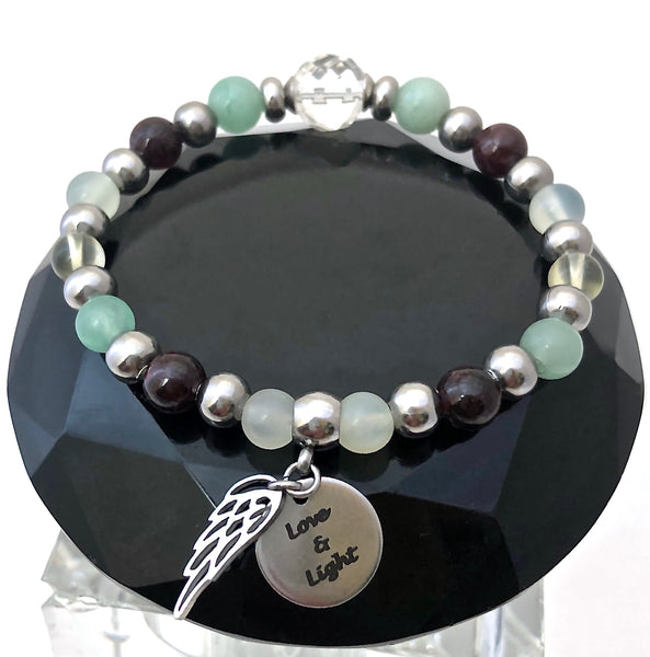 PROSPERITY ABUNDANCE Healing Crystal Reiki Angel Gemstone Bracelet - Spiritual Diva Jewelry
