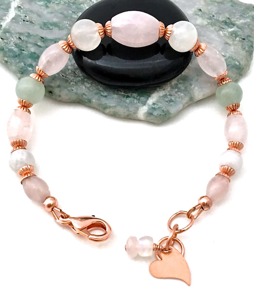 FERTILITY & PREGNANCY Healing Crystal Reiki Gemstone Copper Bracelet - Spiritual Diva Jewelry