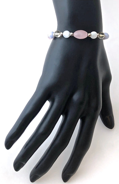 New Mother Baby Energy Healing Crystal Reiki Gemstone Charm Bracelet - Spiritual Diva Jewelry