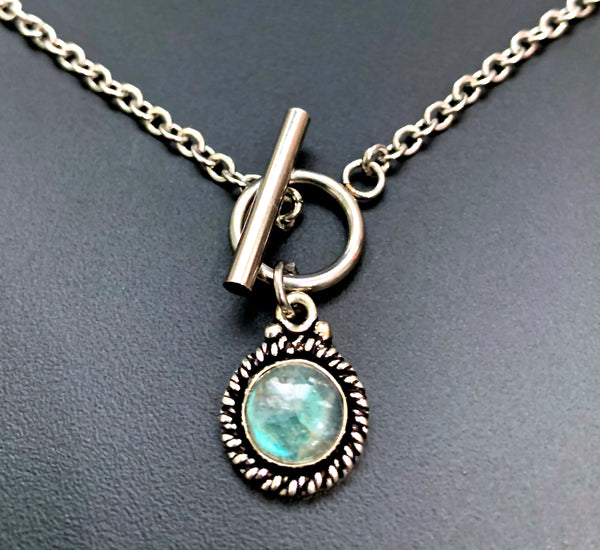 Labradorite Energy Healing Crystal Reiki Toggle Gemstone Necklace - Spiritual Diva Jewelry