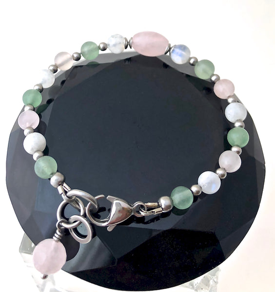 FERTILITY PREGNANCY Energy Healing Crystal Reiki Gemstone IVF Bracelet - Spiritual Diva Jewelry