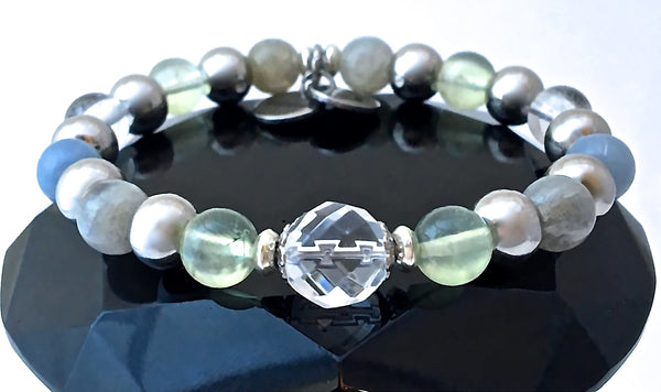 Guardian Angel Reiki Energy Healing Crystal Gemstone Charm Bracelet - Spiritual Diva Jewelry