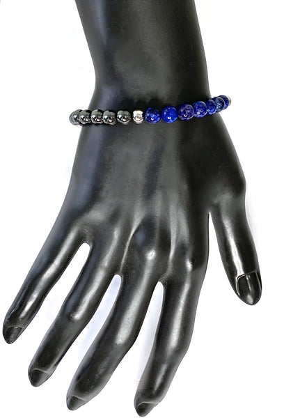 PROTECTION  Mens Unisex Genuine Crystal Gemstone Energy Bracelet - Spiritual Diva