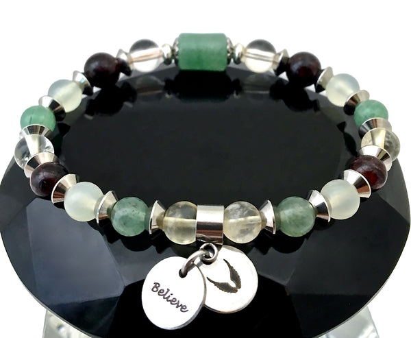 PROSPERITY ABUNDANCE Healing Crystal Reiki Angel Gemstone Bracelet - Spiritual Diva Jewelry