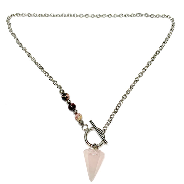 Soulmate Crystal Reiki Gemstone Energy Toggle Love Necklace - Spiritual Diva