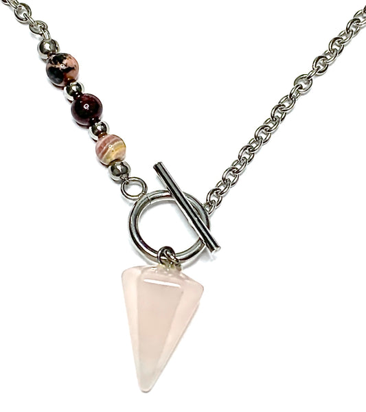 Soulmate Crystal Reiki Gemstone Energy Toggle Love Necklace - Spiritual Diva