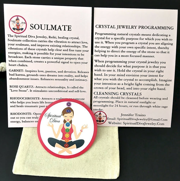 Soulmate Crystal Reiki Gemstone Energy Toggle Love Necklace description - Spiritual Diva