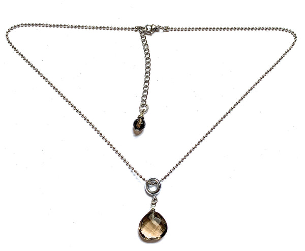 Smoky Quartz Energy Healing Crystal Reiki Gemstone Adjustable Necklace - Spiritual Diva Jewelry