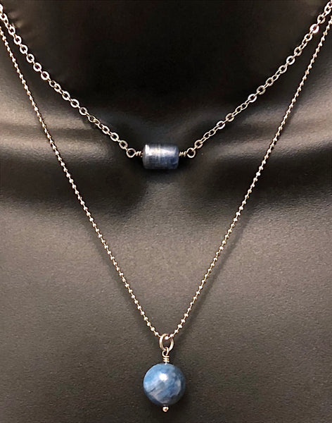 Kyanite Energy Healing Crystal Reiki Gemstone Layered Choker Necklace - Spiritual Diva Jewelry