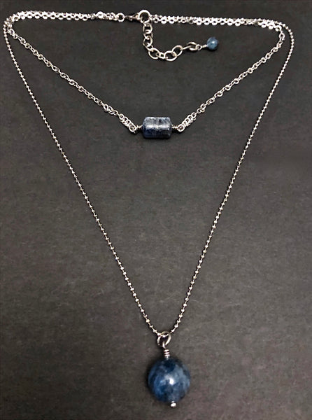 Kyanite Energy Healing Crystal Reiki Gemstone Layered Choker Necklace - Spiritual Diva Jewelry