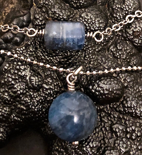 Kyanite Energy Healing Crystal Reiki Gemstone Layered Choker Necklace - Spiritual Diva Jewelry