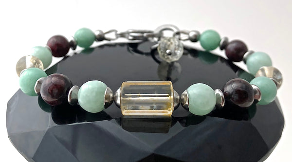 PROSPERITY ABUNDANCE Energy Healing Crystal Reiki Gemstone Bracelet - Spiritual Diva Jewelry