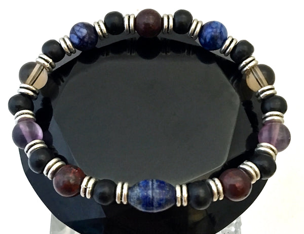 Cancer Immune System Recovery Healing Crystal Mens Reiki Bracelet - Spiritual Diva Jewelry