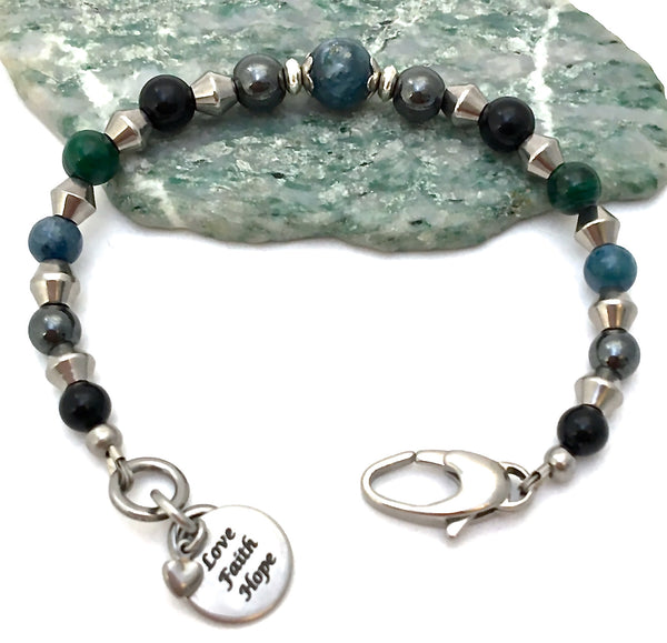 Chronic Pain Relief Healing Crystal Reiki Gemstone Adjustable Bracelet - Spiritual Diva Jewelry