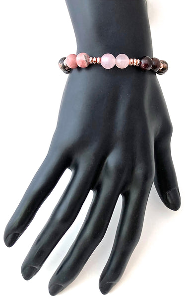Soulmate Love Healing Crystal Rose Gold Reiki Gemstone Angel Bracelet - Spiritual Diva Jewelry