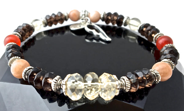Positive Energy Healing Crystal Reiki Angel Gemstone Stretch Bracelet - Spiritual Diva Jewelry