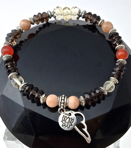 Positive Energy Healing Crystal Reiki Angel Gemstone Stretch Bracelet - Spiritual Diva Jewelry