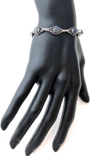 Labradorite Energy Healing Crystal Reiki Adjustable Gemstone Bracelet - Spiritual Diva Jewelry