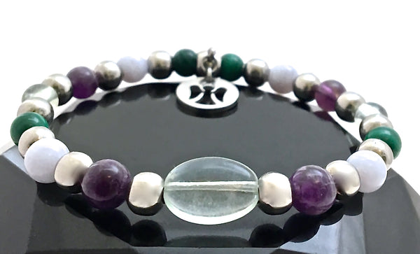 Stress Anxiety Relief Healing Crystal Reiki Gemstone Angel Bracelet - Spiritual Diva Jewelry