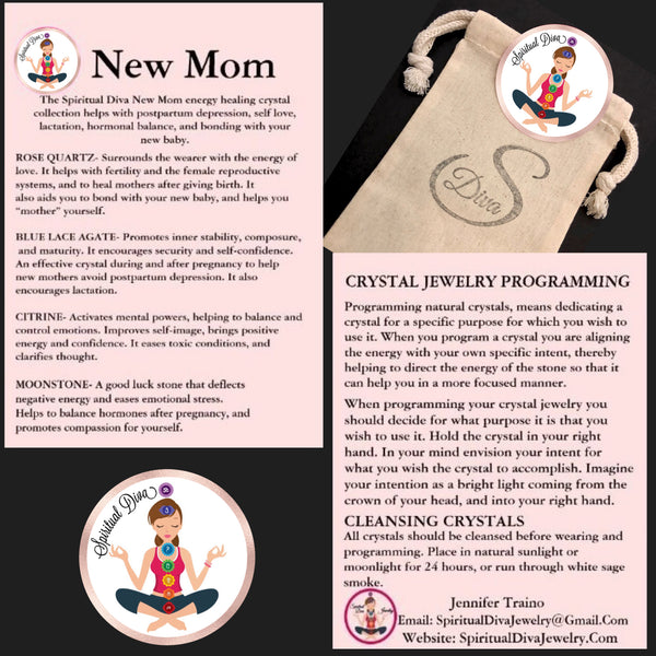 New Mother Healing Crystal Reiki Gemstone Moonstone Tassel Necklace - Spiritual Diva Jewelry