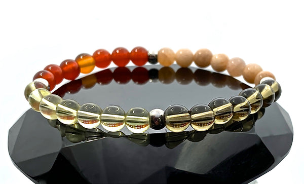 Positive Energy Genuine Crystal Reiki Unisex Gemstone Stretch Bracelet - Spiritual Diva Jewelry