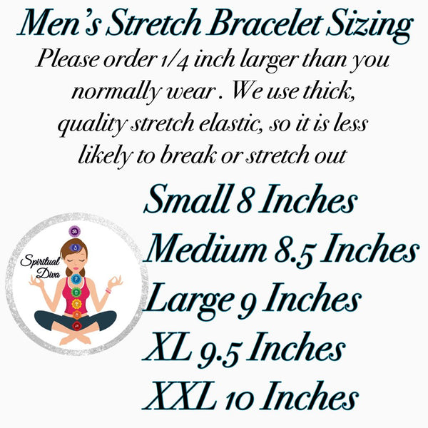 PROTECTION  Mens Unisex Genuine Crystal Gemstone Energy Bracelet