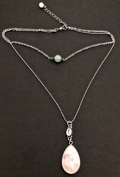 FERTILITY PREGNANCY Healing Crystal Reiki Double Choker IVF Necklace - Spiritual Diva Jewelry