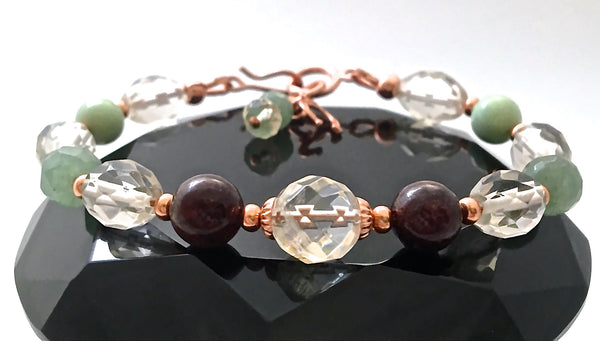 PROSPERITY ABUNDANCE Energy Healing Crystal Reiki Copper Luck Bracelet - Spiritual Diva Jewelry