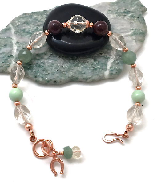 PROSPERITY ABUNDANCE Energy Healing Crystal Reiki Copper Luck Bracelet - Spiritual Diva Jewelry