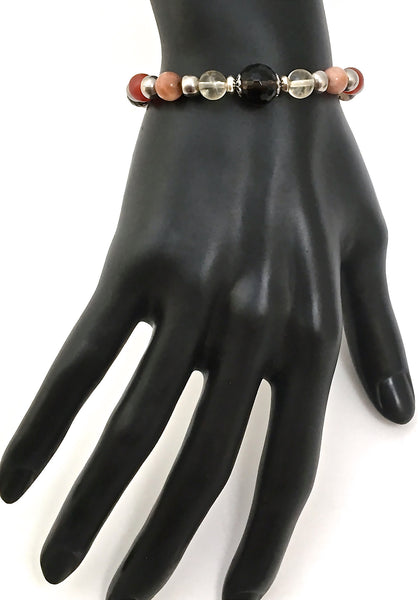Positive Energy Healing Crystal Reiki Gemstone Joy Charm Bracelet - Spiritual Diva Jewelry