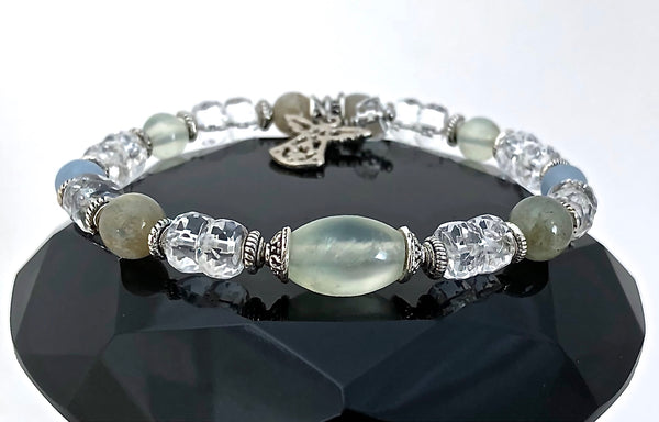 Guardian Angel Energy Healing Crystal Reiki Stretch Gemstone Bracelet - Spiritual Diva Jewelry