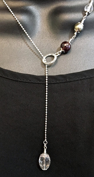WISH Manifestation Energy Healing Crystal Gem Reiki Lariat Y Necklace - Spiritual Diva Jewelry