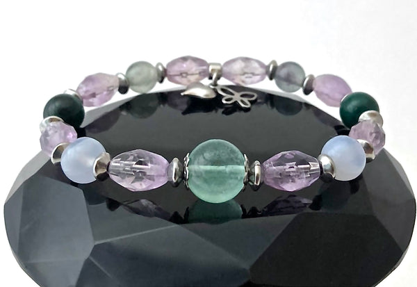 Stress Anxiety Relief Energy Healing Crystal Reiki Gemstone Bracelet - Spiritual Diva Jewelry
