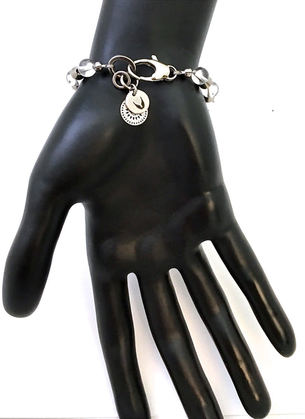 Clear Quartz Healing Crystal Reiki Angel Adjustable Gemstone Bracelet - Spiritual Diva Jewelry