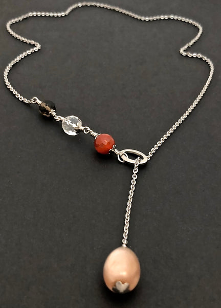 Positive Energy Healing Crystal Reiki Lariat Gemstone Y Joy Necklace - Spiritual Diva Jewelry