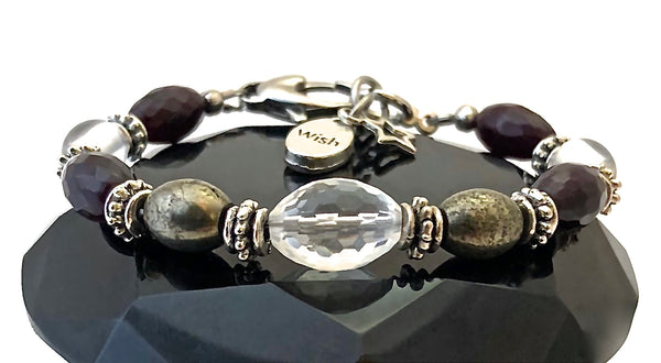 WISH Manifestation Healing Crystal Reiki Gemstone Clasp Bracelet SALE - Spiritual Diva Jewelry
