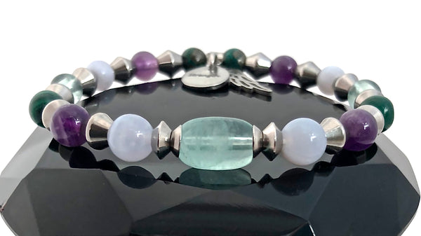 Stress Anxiety Relief Energy Healing Crystal Reiki Gemstone Bracelet - Spiritual Diva Jewelry