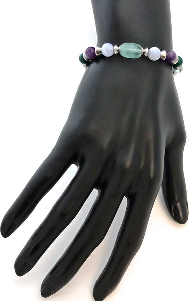 Stress Anxiety Relief Energy Healing Crystal Reiki Gemstone Bracelet - Spiritual Diva Jewelry