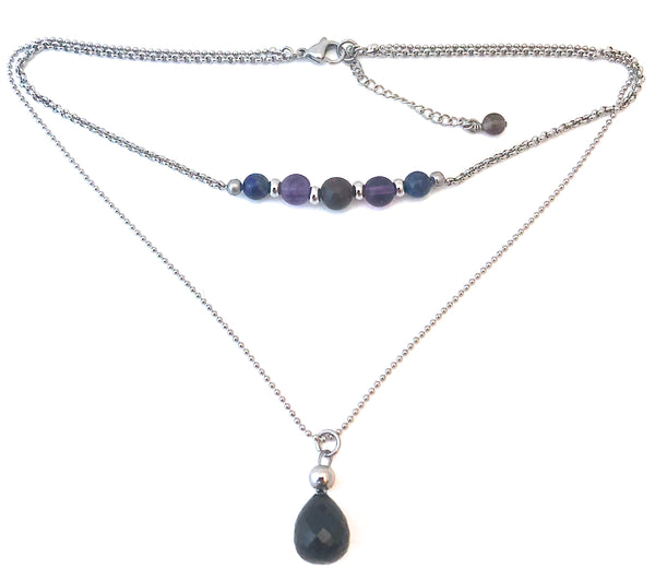 Cancer Immune System Recovery Healing Crystal Double Choker Necklace - Spiritual Diva Jewelry