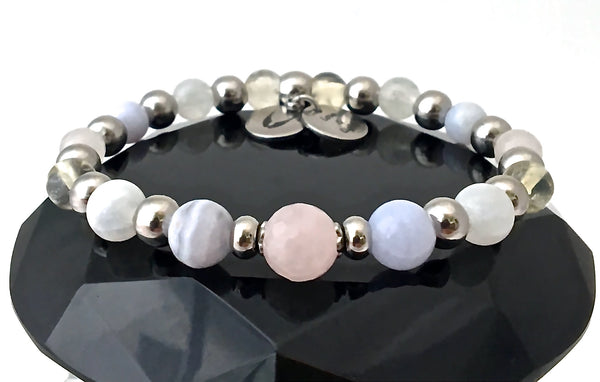 New Mother Baby Energy Healing Crystal Reiki Angel Gemstone Bracelet - Spiritual Diva Jewelry