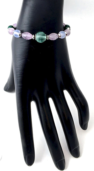 Stress Anxiety Relief Energy Healing Crystal Reiki Gemstone Bracelet - Spiritual Diva Jewelry