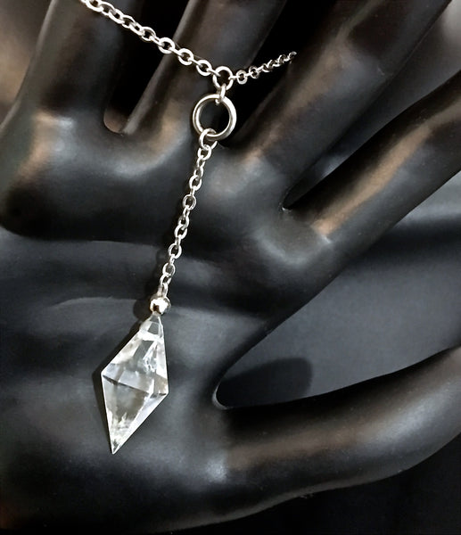 Herkimer Diamond Energy Healing Crystal Reiki Choker Y Necklace - Spiritual Diva Jewelry