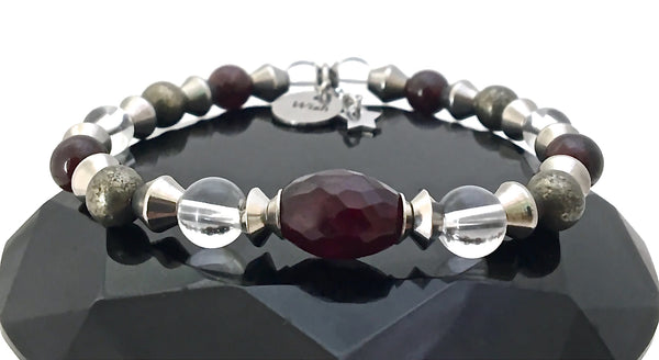 WISH Manifestation Energy Healing Crystal Reiki Gemstone Star Bracelet - Spiritual Diva Jewelry